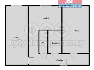 Prodej bytu 2+1, Chomutov, Borová, 61 m2