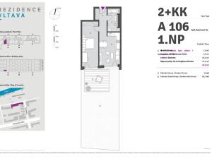 Pronájem bytu 2+kk, Praha - Karlín, Za Karlínským přístavem, 50 m2