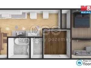 Pronájem bytu 2+1, Žďár nad Sázavou - Žďár nad Sázavou 6, Haškova, 51 m2