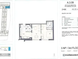 Prodej bytu 2+kk, Praha - Vysočany, Poděbradská, 49 m2