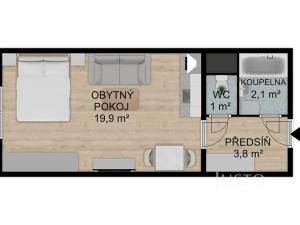 Prodej bytu 1+kk, Písek, třída Přátelství, 26 m2