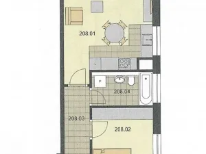 Pronájem bytu 2+kk, Praha - Modřany, Mezi vodami, 52 m2