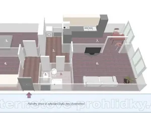 Pronájem bytu 3+1, Praha - Chodov, Doubravická, 69 m2