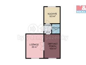 Pronájem bytu 2+1, Česká Třebová, Nádražní, 54 m2