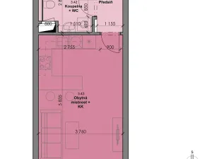 Prodej bytu 1+kk, České Budějovice, Branišovská, 32 m2