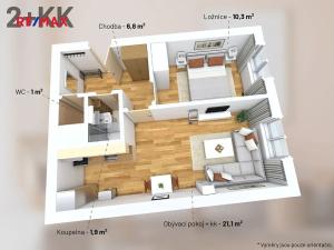 Prodej bytu 2+kk, Praha - Stodůlky, Ovčí hájek, 41 m2