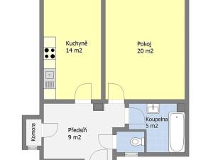Prodej bytu 2+kk, Praha - Žižkov, Baranova, 50 m2