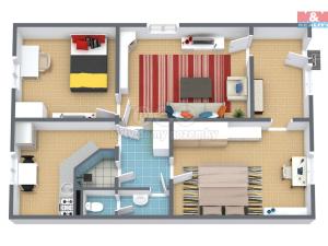 Pronájem bytu 3+1, Chodov, Hlavní, 72 m2