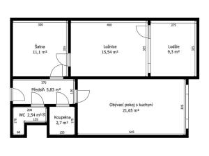 Pronájem bytu 2+kk, Praha - Kobylisy, Kyselova, 60 m2