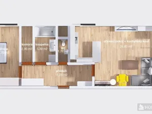 Pronájem bytu 2+kk, Plzeň, Stehlíkova, 73 m2