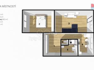 Prodej bytu 2+1, Podbořany, Sídliště Míru, 65 m2