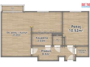 Pronájem bytu 2+1, Kdyně, Družstevní, 54 m2