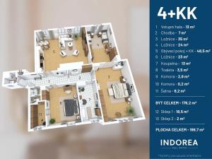 Prodej bytu 4+kk, Praha - Karlín, Vítkova, 178 m2