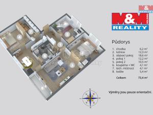 Prodej bytu 4+1, Lovosice, K. Maličkého, 77 m2