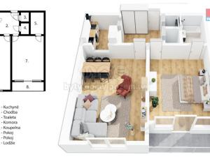 Prodej bytu 2+1, Litvínov, Koldům, 49 m2