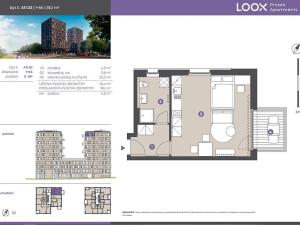 Pronájem bytu 1+kk, Praha - Prosek, Litoměřická, 35 m2
