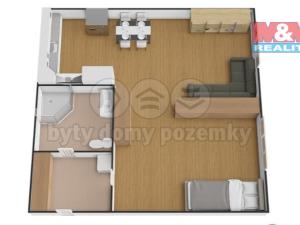 Pronájem bytu 1+kk, Kladno - Kročehlavy, Americká, 35 m2