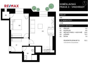 Prodej bytu 2+kk, Praha - Vinohrady, Soběslavská, 53 m2