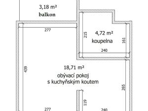 Pronájem bytu 1+kk, Brno, Hrnčířská, 27 m2