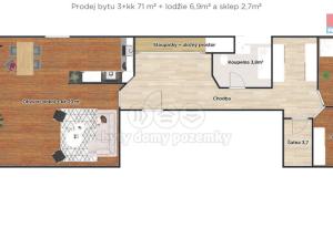 Prodej bytu 3+kk, Praha - Stodůlky, Ovčí hájek, 71 m2