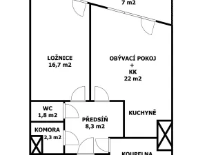 Prodej bytu 2+kk, Praha - Zličín, Tulešická, 64 m2