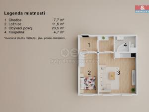 Prodej bytu 2+kk, Ústí nad Labem - Krásné Březno, Žežická, 47 m2