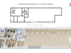 Pronájem obchodního prostoru, Vsetín, Bobrky, 511 m2