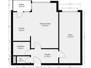 Prodej bytu 2+kk, Praha - Libeň, V zahradách, 57 m2
