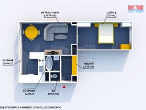 Prodej bytu 2+kk, Praha - Vršovice, Ruská, 42 m2