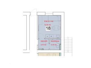 Pronájem bytu 1+kk, Staré Hradiště, U Pošty, 20 m2