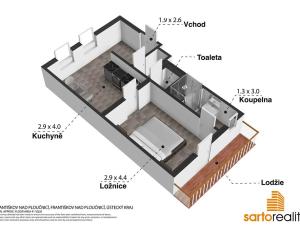 Pronájem bytu 2+kk, Františkov nad Ploučnicí, 41 m2