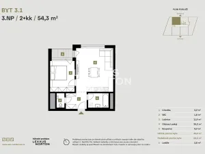 Prodej bytu 2+kk, Praha - Libeň, Zenklova, 54 m2