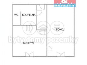 Pronájem bytu 1+1, Cheb, Boženy Němcové, 36 m2