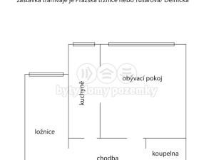 Pronájem bytu 2+kk, Praha - Holešovice, Dělnická, 55 m2