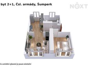 Pronájem bytu 2+1, Šumperk, Čsl. armády, 48 m2