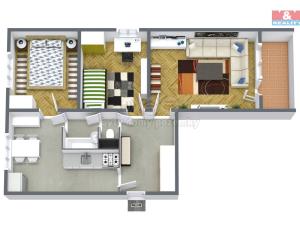 Prodej bytu 3+1, Toužim, Sídliště, 60 m2