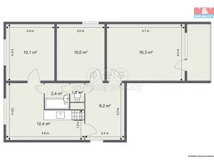 Prodej bytu 3+1, Toužim, Sídliště, 60 m2