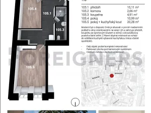 Pronájem bytu 2+kk, Brno, Bratislavská, 54 m2