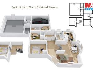 Prodej rodinného domu, Poříčí nad Sázavou, V Uličkách, 160 m2