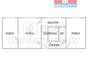 Prodej bytu 3+1, Milevsko, Čs. armády, 68 m2