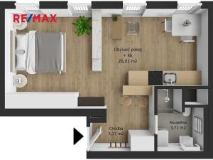 Pronájem bytu 1+kk, Plzeň, Sladová, 38 m2