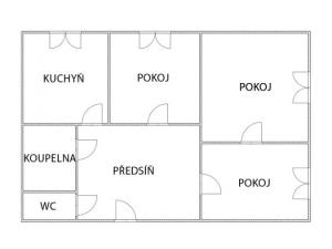 Pronájem bytu 3+1, Litvínov, Ladova, 67 m2