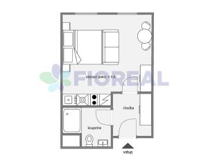 Prodej bytu 1+kk, Praha - Smíchov, Grafická, 35 m2