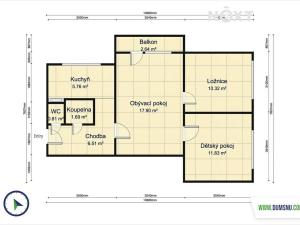 Prodej bytu 3+1, Postřelmov, Nová, 60 m2