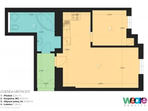 Pronájem bytu 2+kk, Praha - Vršovice, Kodaňská, 47 m2