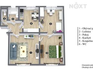 Pronájem bytu 3+1, Žatec, Klášterní, 73 m2