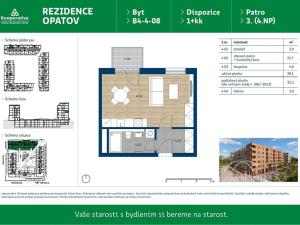 Pronájem bytu 1+kk, Praha - Chodov, Líbalova, 32 m2