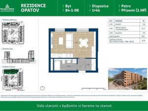 Pronájem bytu 1+kk, Praha - Chodov, Líbalova, 31 m2