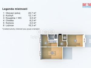 Prodej bytu 2+1, Teplice, Fügnerova, 63 m2