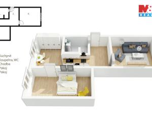 Prodej bytu 2+1, Praha - Kamýk, Olbramovická, 62 m2